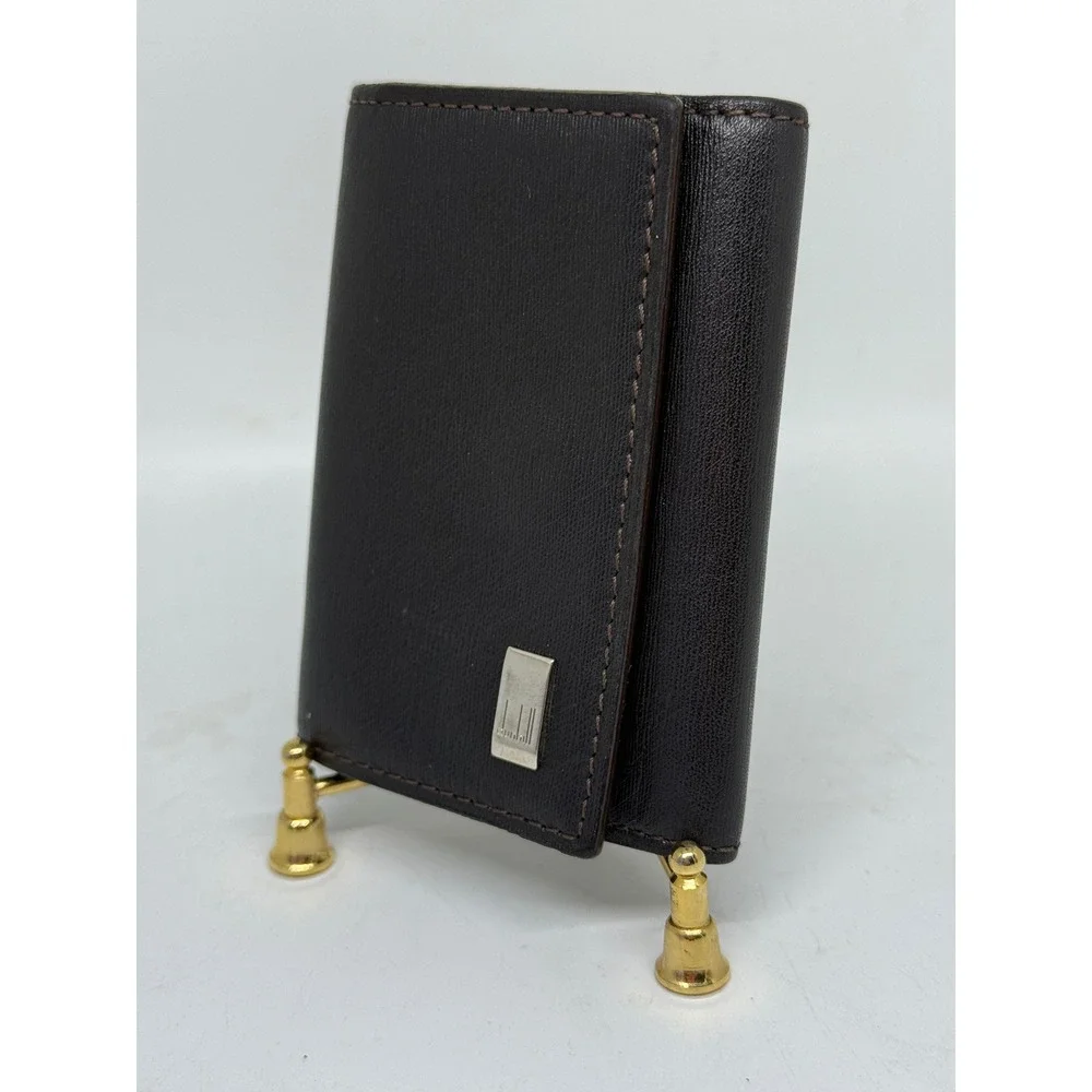 Dunhill Dark Brown Leather 6 Hook Key Holder Wallet Case Vintage‎ EUC Gift Mens